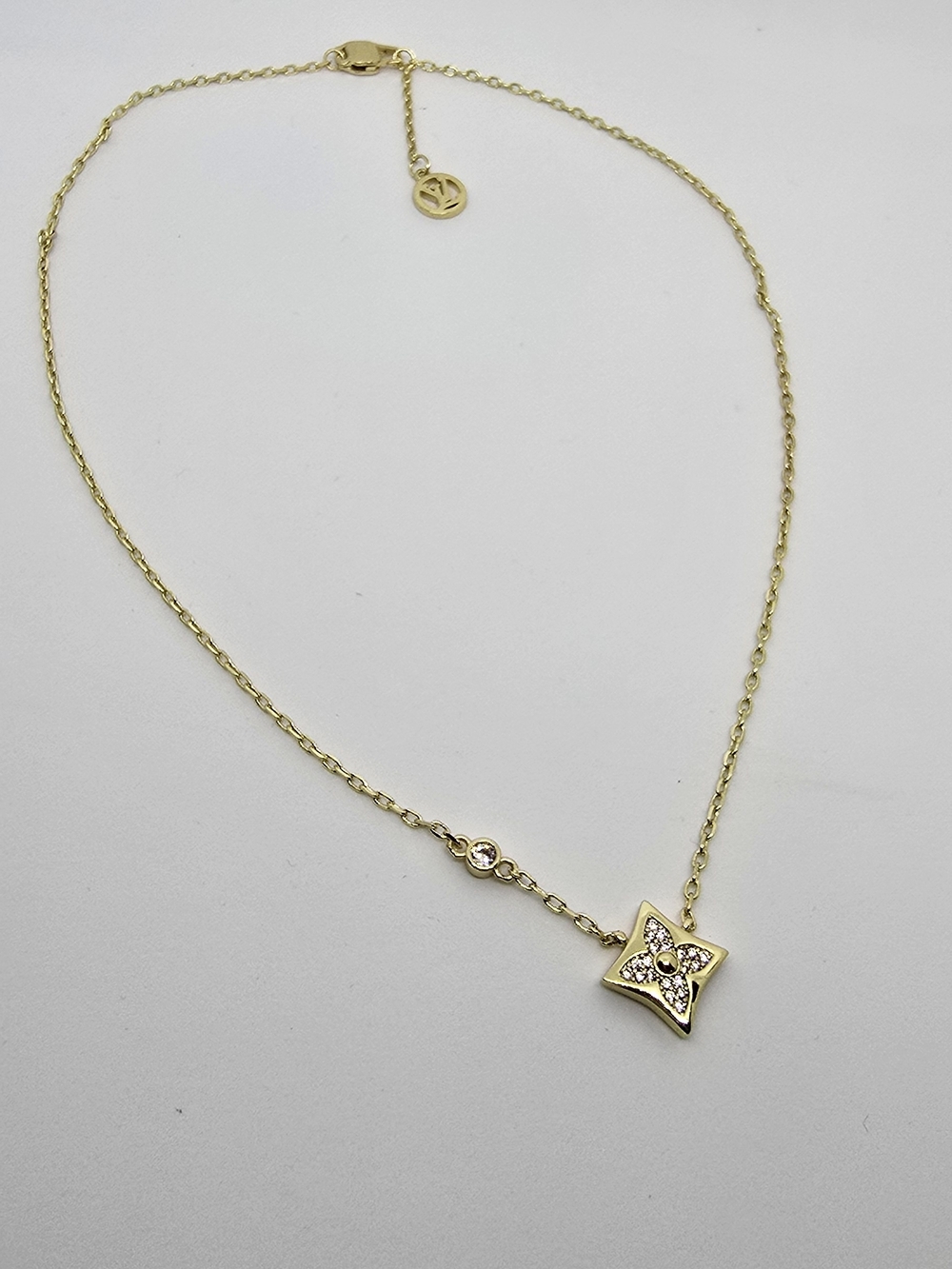 Gold Star Crystal Pendant Necklace - Women's Jewelry